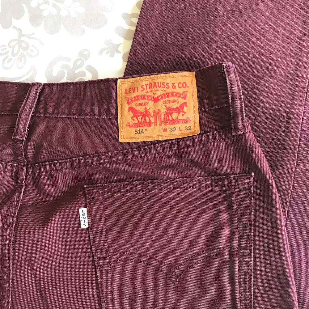 Men’s Levi’s 514 Burgundy Size 32/32